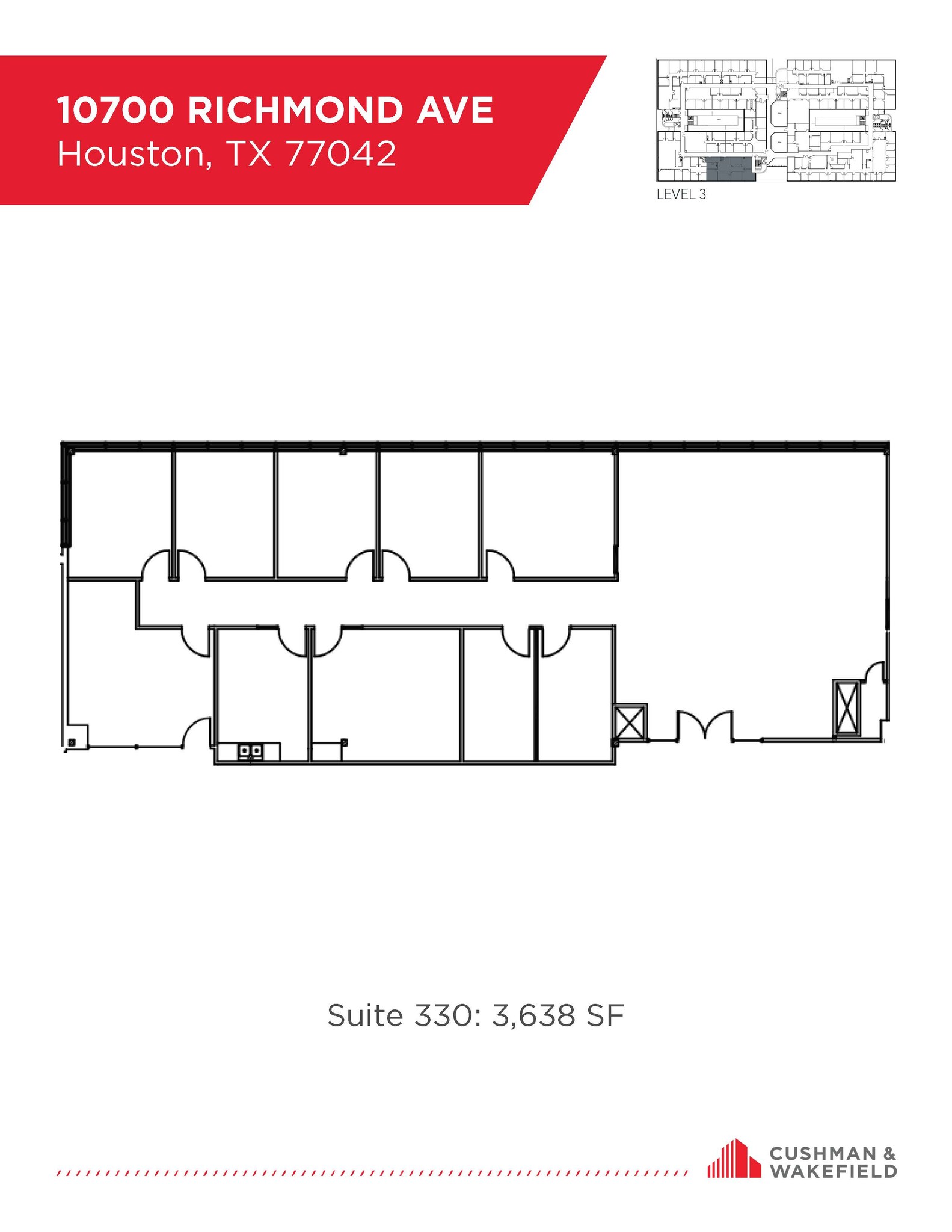 10700 Richmond Ave, Houston, TX en alquiler Plano de la planta- Imagen 1 de 1