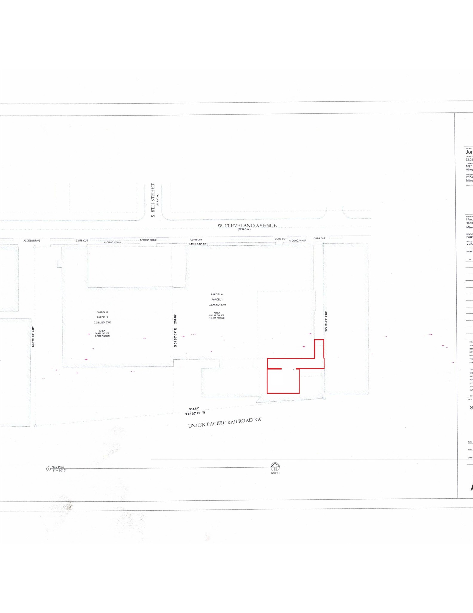 737 W Cleveland St, Milwaukee, WI en alquiler Plano del sitio- Imagen 1 de 4