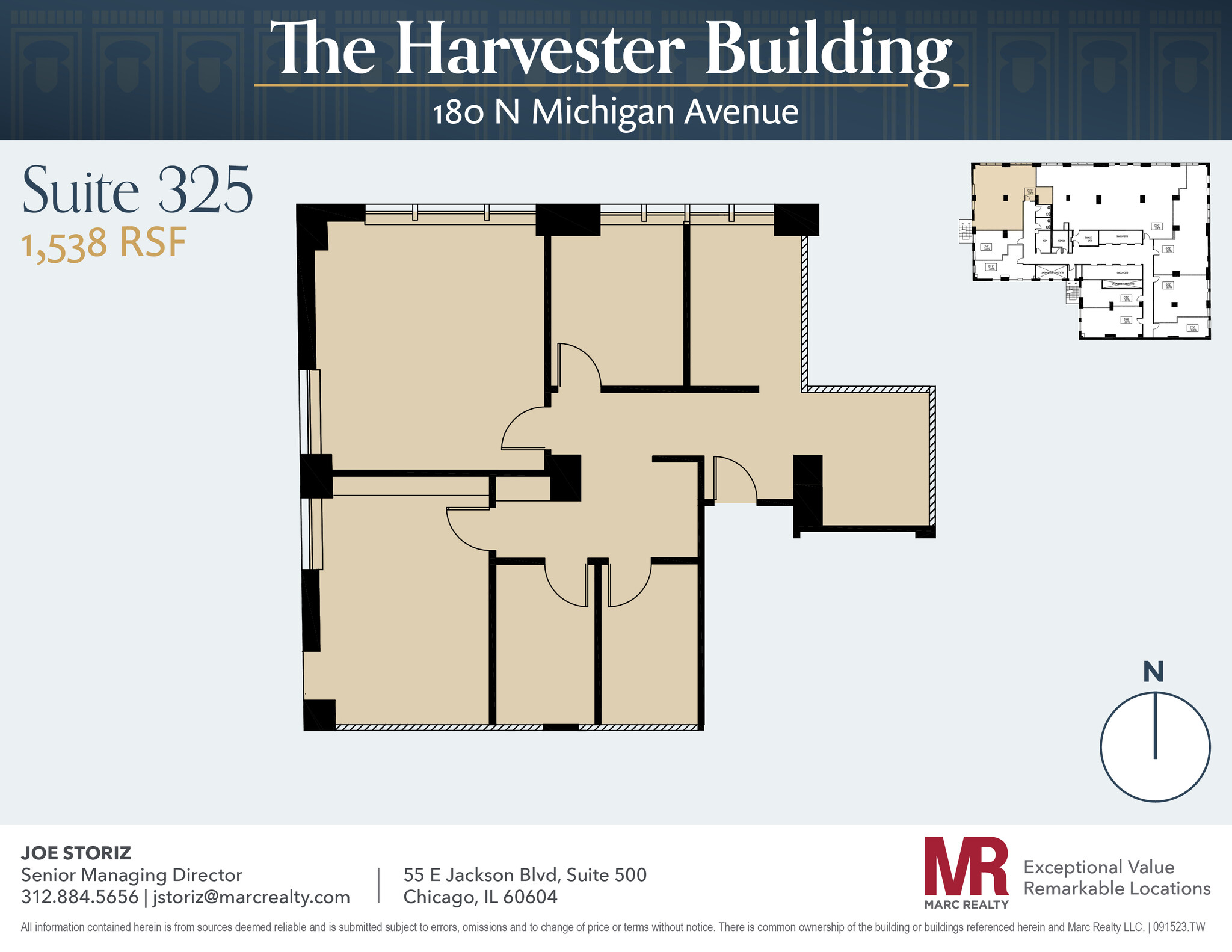 180 N Michigan Ave, Chicago, IL en alquiler Plano de la planta- Imagen 1 de 8