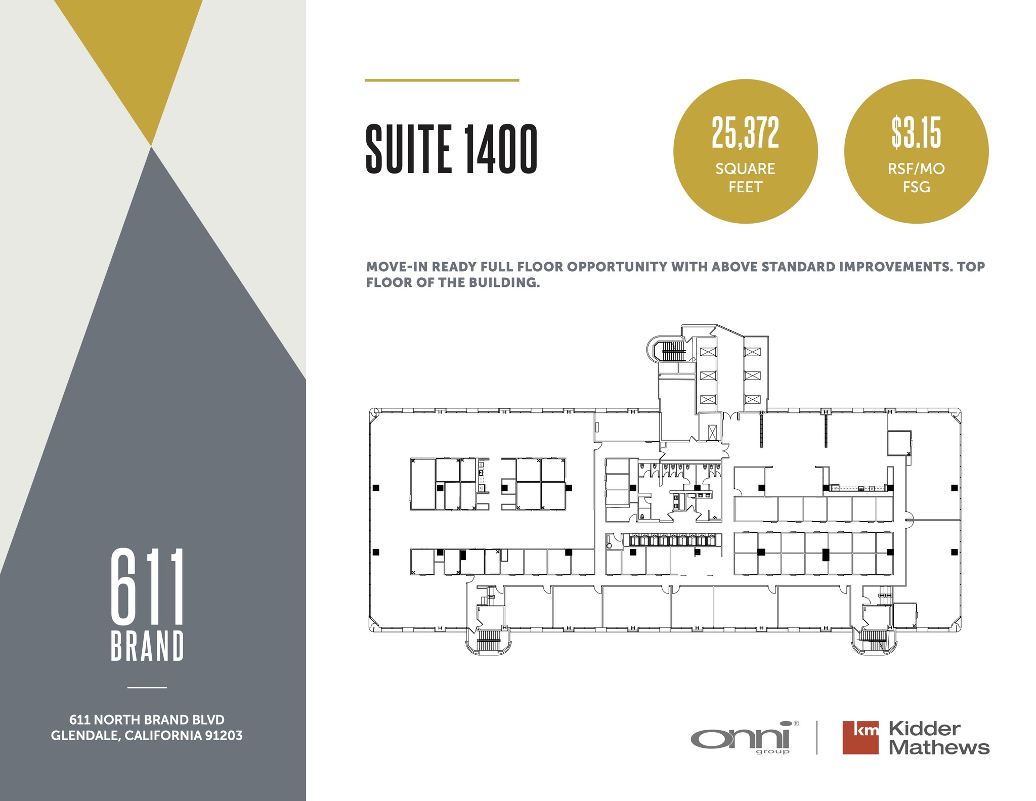 611 N Brand Blvd, Glendale, CA en alquiler Plano de la planta- Imagen 1 de 1