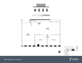 4525 Lemmon Ave, Dallas, TX en alquiler Plano de la planta- Imagen 1 de 4