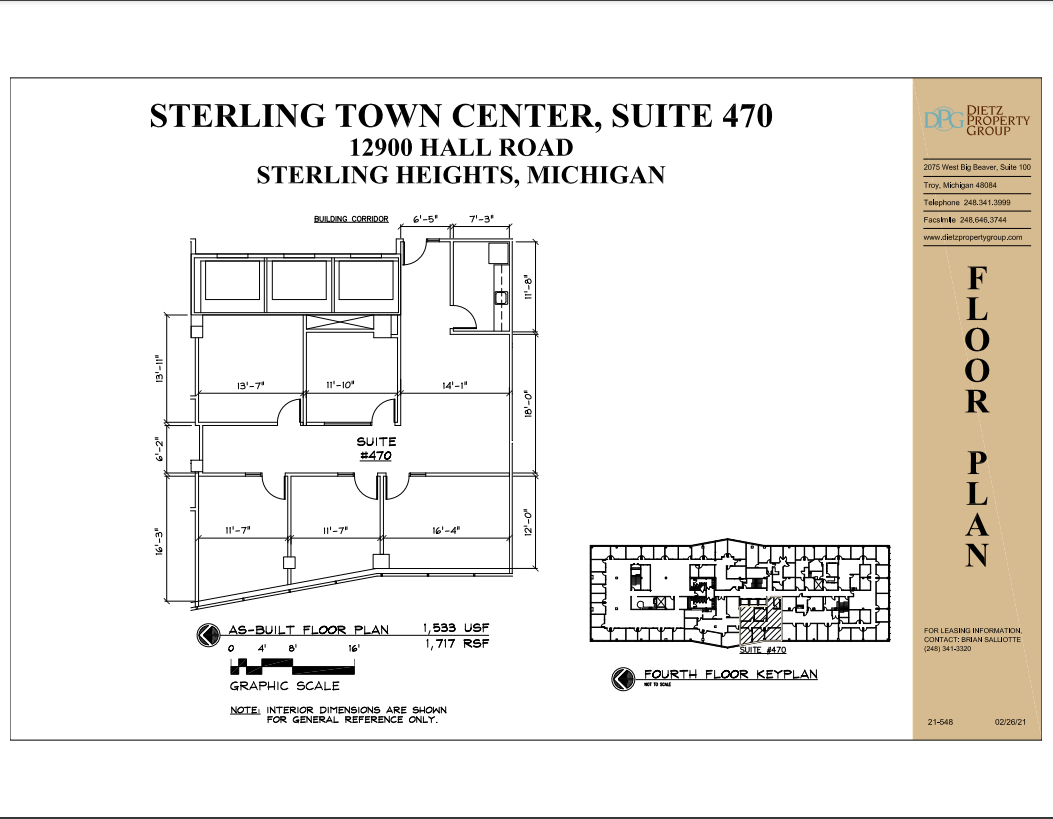 12900 Hall Rd, Sterling Heights, MI en alquiler Plano de la planta- Imagen 1 de 1