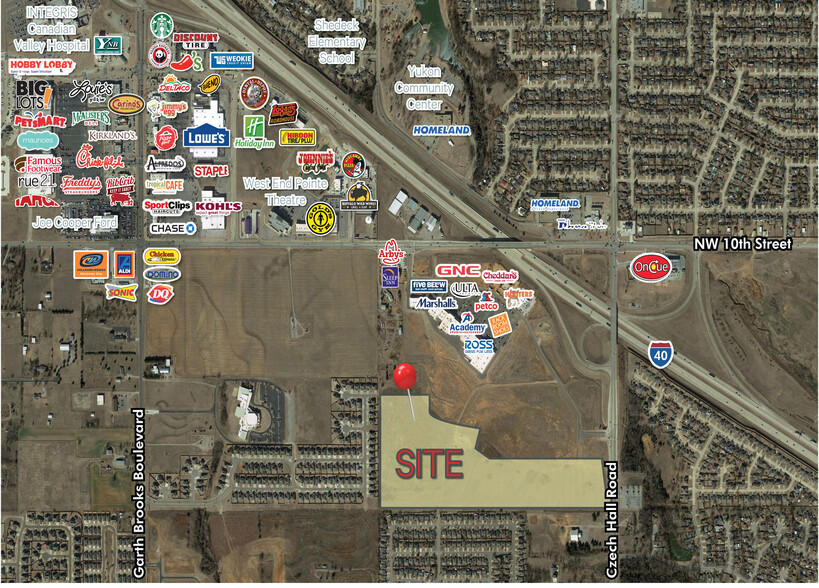 SW Q I-40 & CZECH HALL Rd, Yukon, OK en venta - Foto del edificio - Imagen 1 de 2