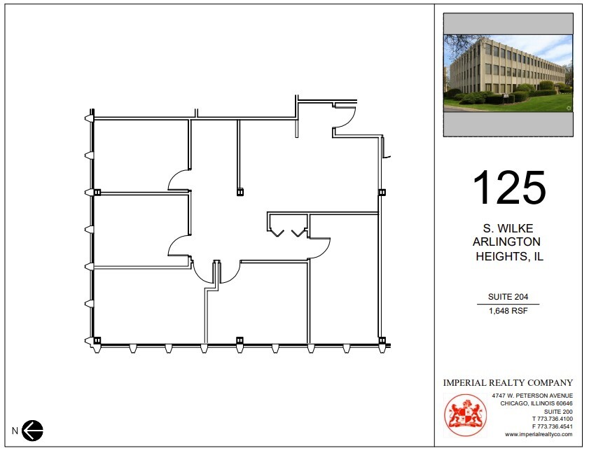 125 S Wilke Rd, Arlington Heights, IL en alquiler Plano de la planta- Imagen 1 de 6