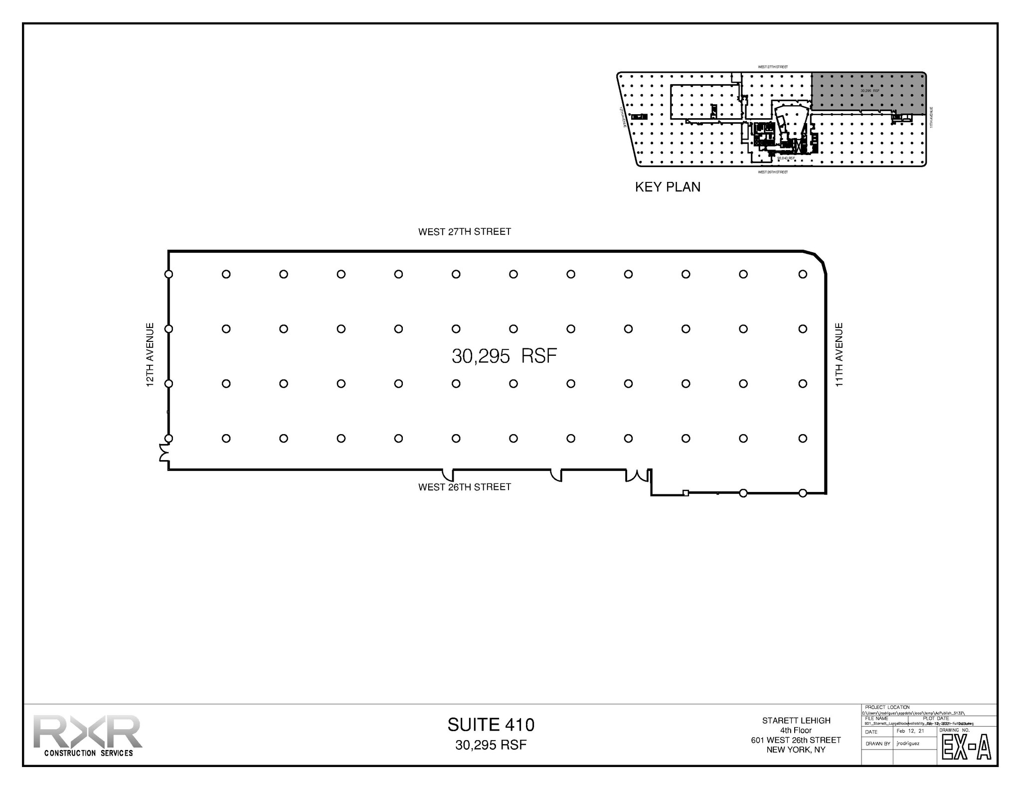 601 W 26th St, New York, NY en alquiler Plano de la planta- Imagen 1 de 10