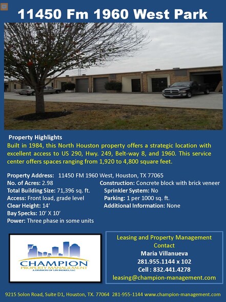 11450 FM 1960 Rd W, Houston, TX en alquiler - Foto del edificio - Imagen 1 de 1