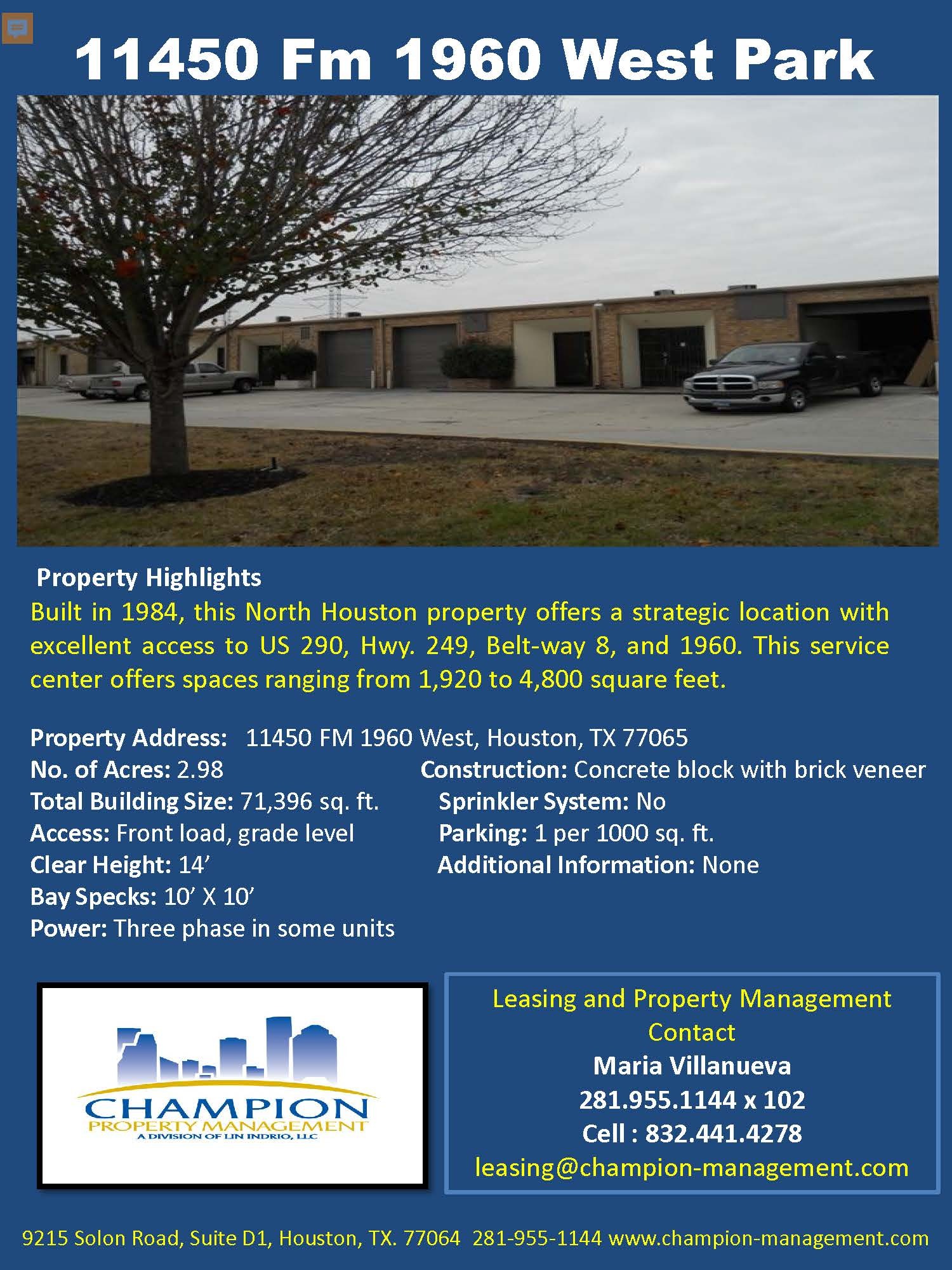 11450 FM 1960 Rd W, Houston, TX en alquiler Foto del edificio- Imagen 1 de 2