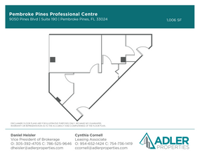 9050 Pines Blvd, Pembroke Pines, FL en alquiler Plano de la planta- Imagen 1 de 1