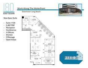 180 E Ocean Blvd, Long Beach, CA en alquiler Plano de la planta- Imagen 1 de 1