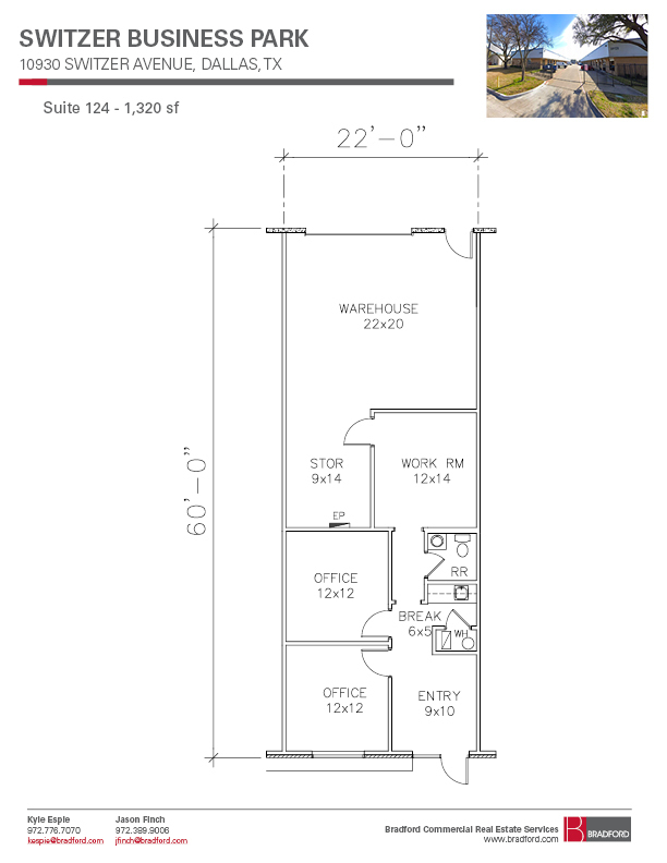 10930 Switzer Ave, Dallas, TX en alquiler Plano de la planta- Imagen 1 de 1