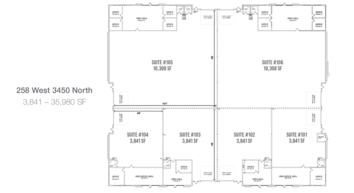 198-259 West 3450 North, Spanish Fork, UT en alquiler Plano de la planta- Imagen 1 de 1