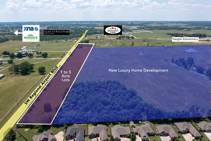 SW Regional Airport Blvd blvd, Bentonville, AR en venta - Vista aérea - Imagen 1 de 2