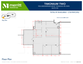 1966 Greenspring Dr, Timonium, MD en alquiler Plano de la planta- Imagen 1 de 1