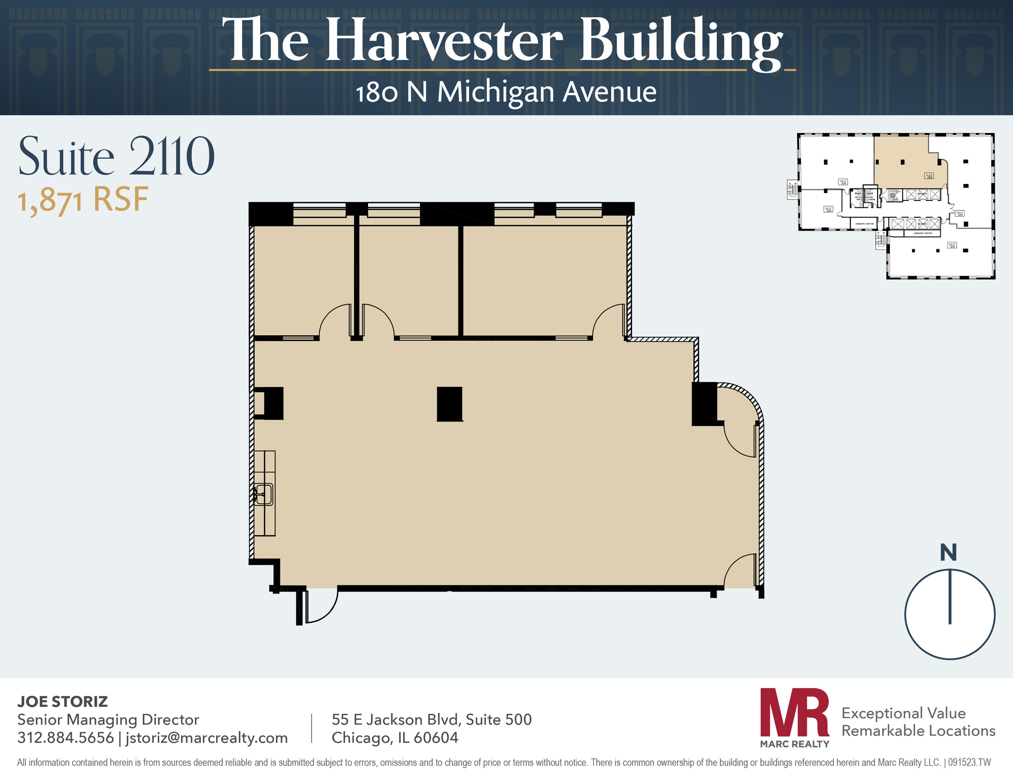 180 N Michigan Ave, Chicago, IL en alquiler Plano de la planta- Imagen 1 de 5