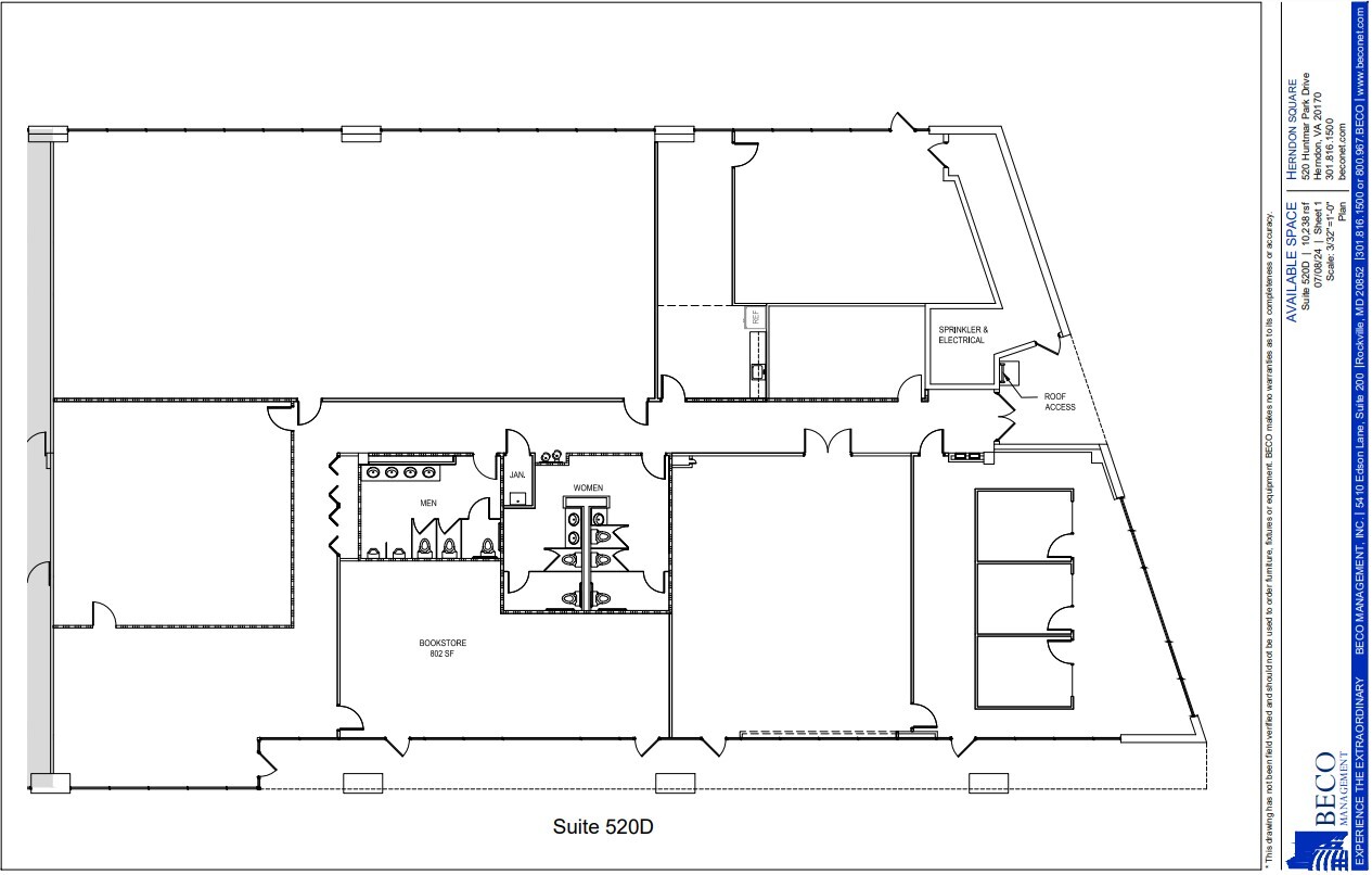 520 Huntmar Park Dr, Herndon, VA en alquiler Plano de la planta- Imagen 1 de 1