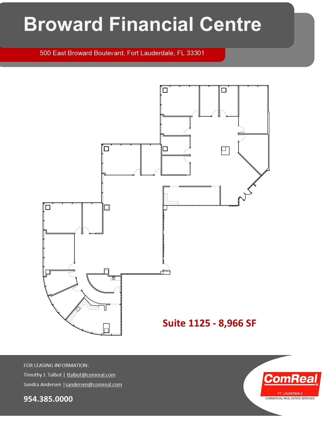 500 E Broward Blvd, Fort Lauderdale, FL en alquiler Plano de la planta- Imagen 1 de 2