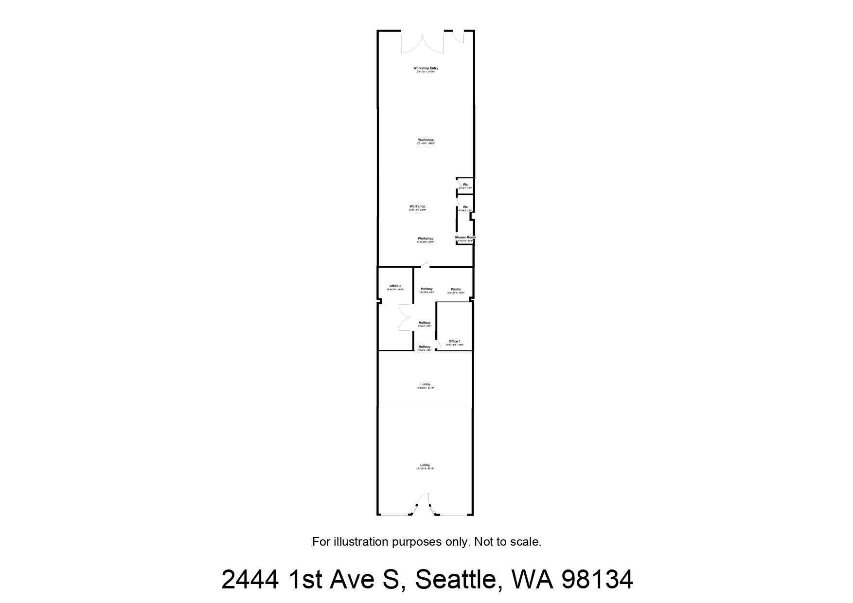 2444 1st Ave S, Seattle, WA en alquiler Plano de la planta- Imagen 1 de 11