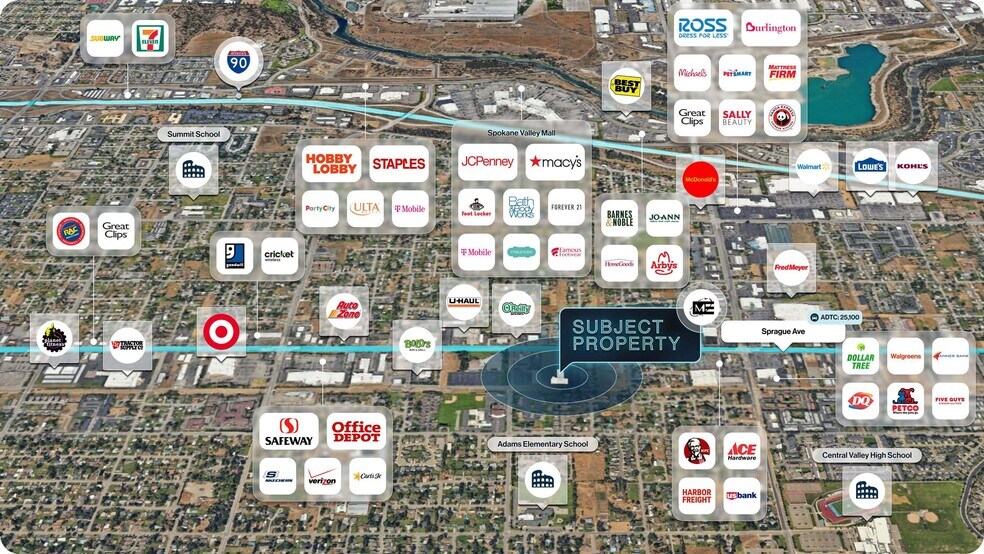 14820 E Sprague Ave, Spokane, WA en venta - Vista aérea - Imagen 2 de 2