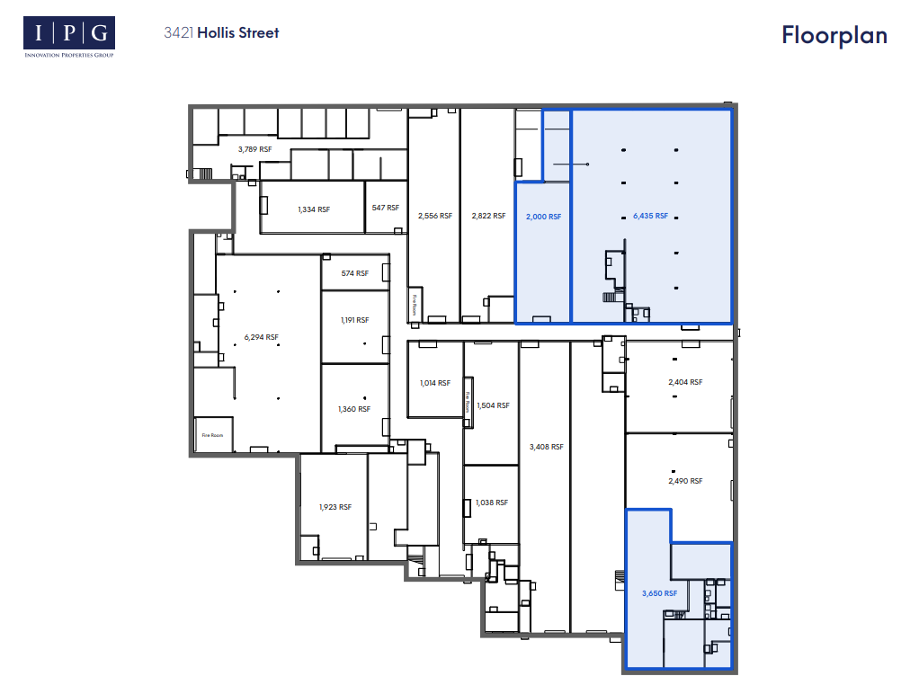 3421 Hollis St, Oakland, CA en alquiler Plano de la planta- Imagen 1 de 1