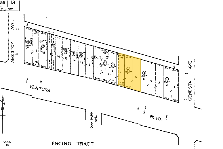 17017-17019 Ventura Blvd, Encino, CA en alquiler - Plano de solar - Imagen 2 de 3