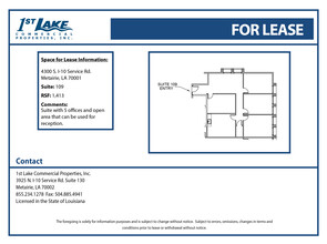 4300 S I-10 Service Rd, Metairie, LA en alquiler Plano de la planta- Imagen 1 de 1