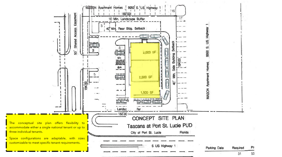 9851 S U.S. Highway 1 hwy, Port Saint Lucie, FL en alquiler - Plano del sitio - Imagen 3 de 3