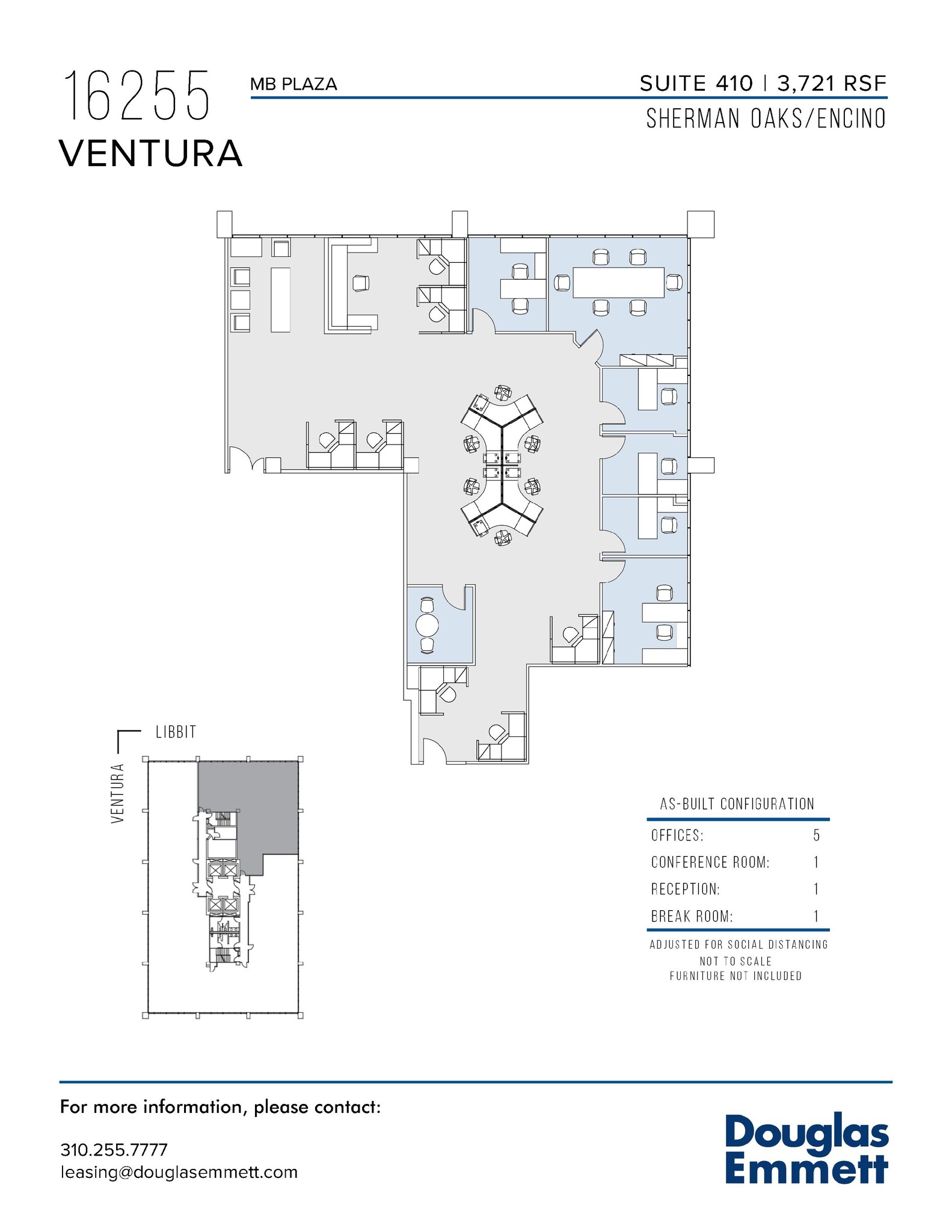 16255 Ventura Blvd, Encino, CA en alquiler Plano de la planta- Imagen 1 de 1