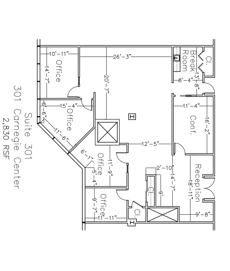 301 Carnegie Ctr, Princeton, NJ en alquiler Plano de la planta- Imagen 1 de 1