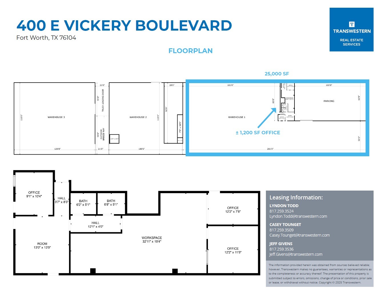 400 E Vickery Blvd, Fort Worth, TX en venta Plano de la planta- Imagen 1 de 1