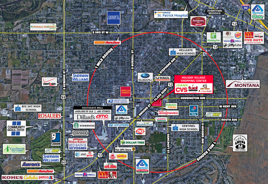 1900-1938 Brooks St, Missoula, MT en alquiler - Vista aérea - Imagen 3 de 14