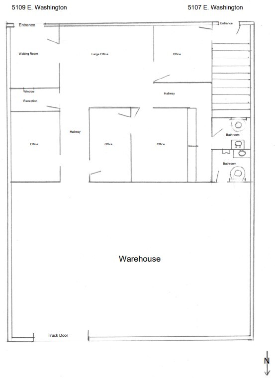 5107 E Washington Blvd, Commerce, CA en alquiler Plano de la planta- Imagen 1 de 1