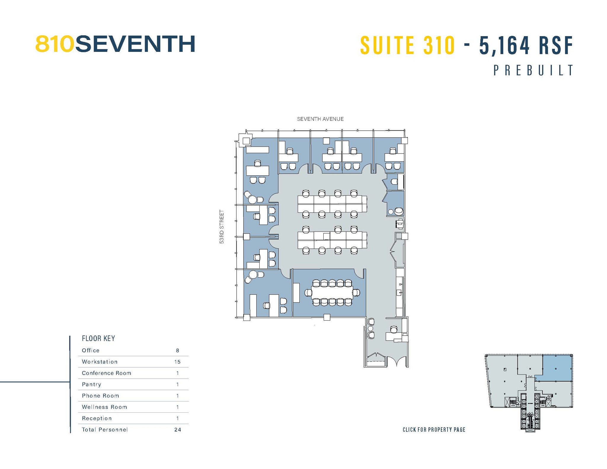 810 Seventh Ave, New York, NY en alquiler Plano de la planta- Imagen 1 de 1