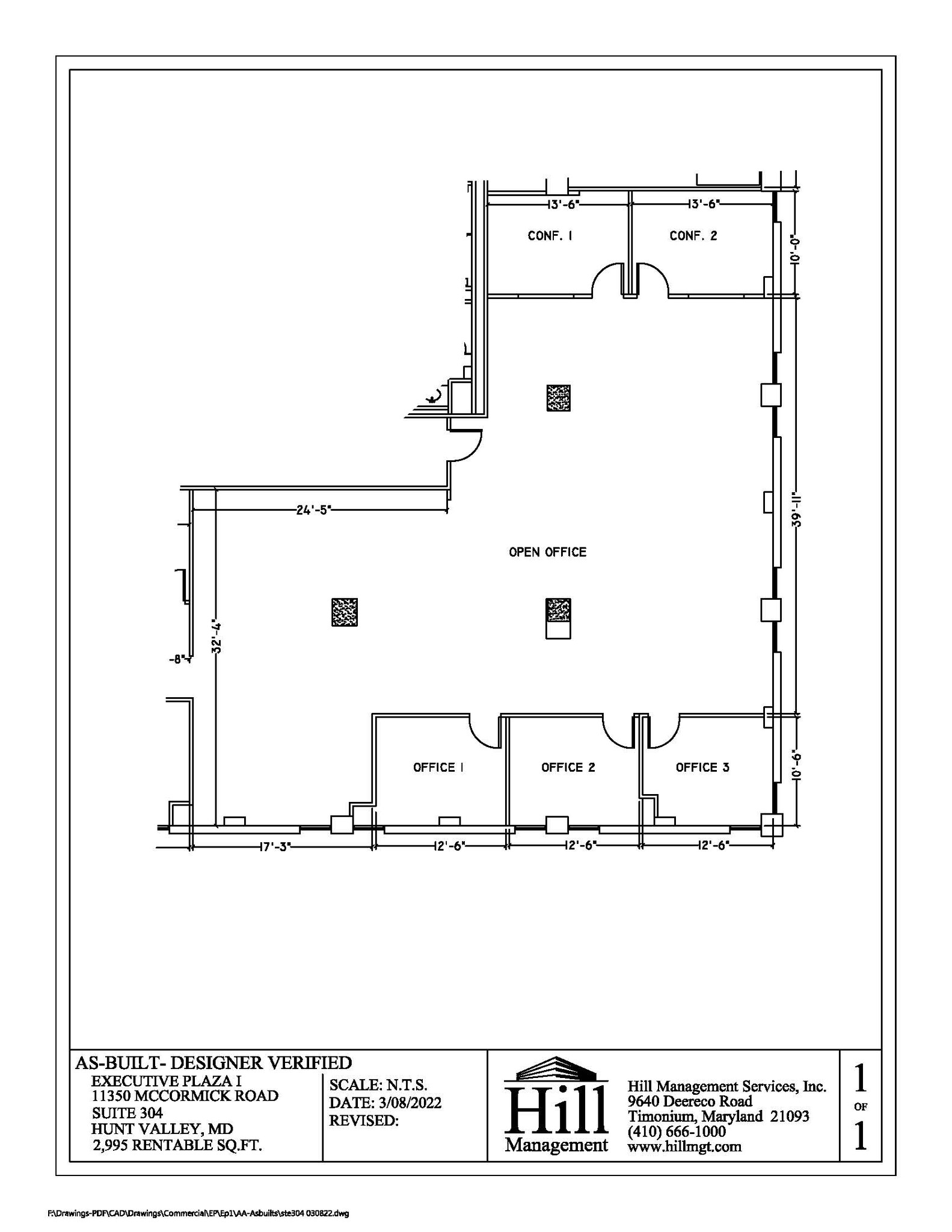 11350 McCormick Rd, Hunt Valley, MD en alquiler Plano de la planta- Imagen 1 de 1