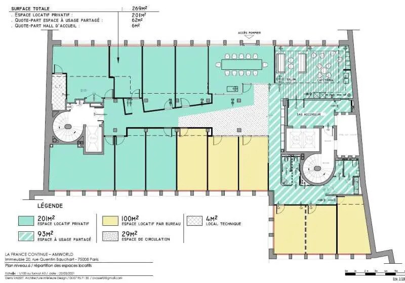20 Rue Quentin-Bauchart, Paris en alquiler Plano de la planta- Imagen 1 de 2