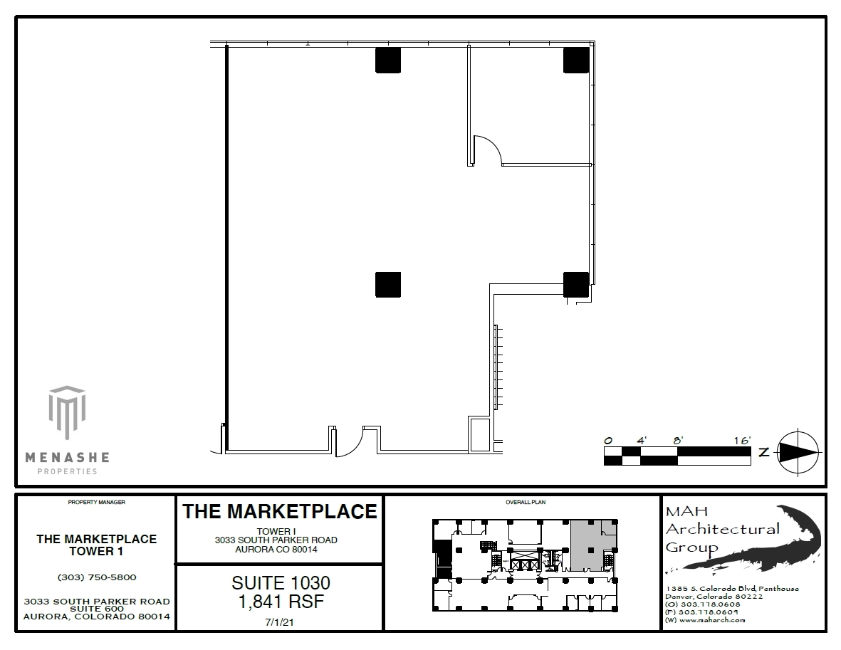 3025 S Parker Rd, Aurora, CO en alquiler Plano de la planta- Imagen 1 de 1