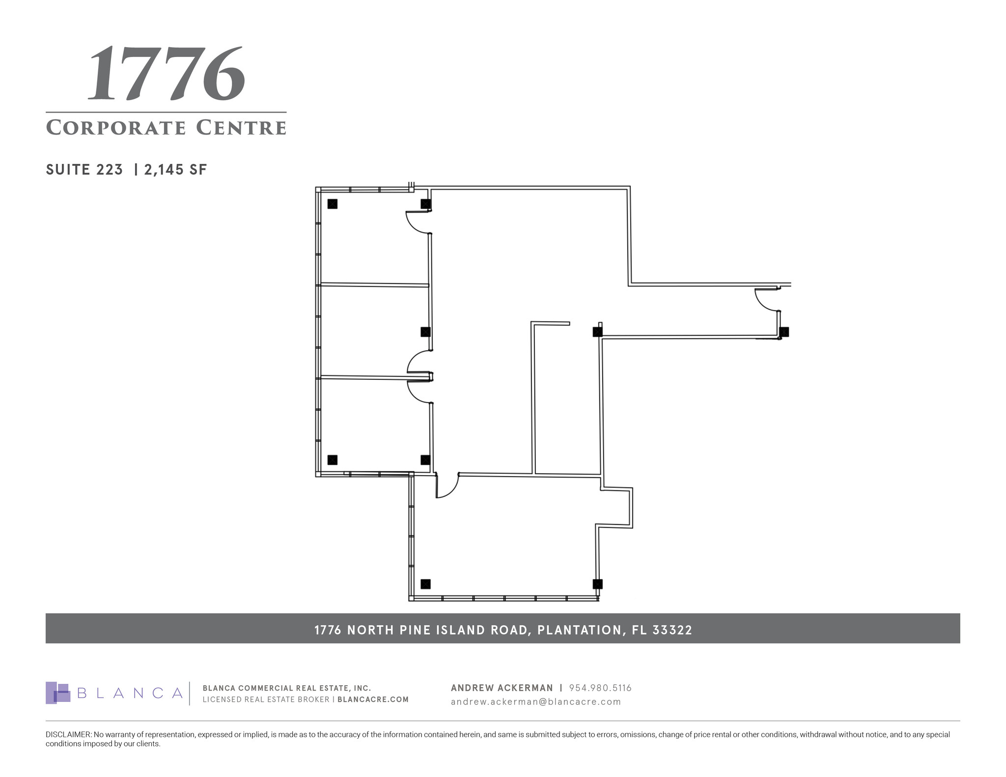 1776 N Pine Island Rd, Plantation, FL en alquiler Plano de la planta- Imagen 1 de 1