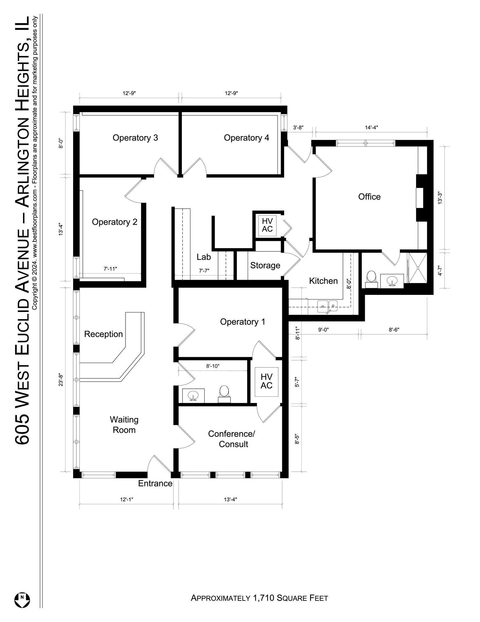 605-615 W Euclid Ave, Arlington Heights, IL en alquiler Plano del sitio- Imagen 1 de 22