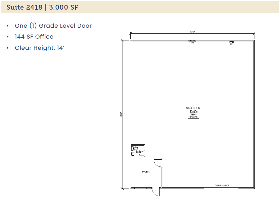 2412-2438 Minnis Dr, Haltom City, TX en alquiler Plano de la planta- Imagen 1 de 1