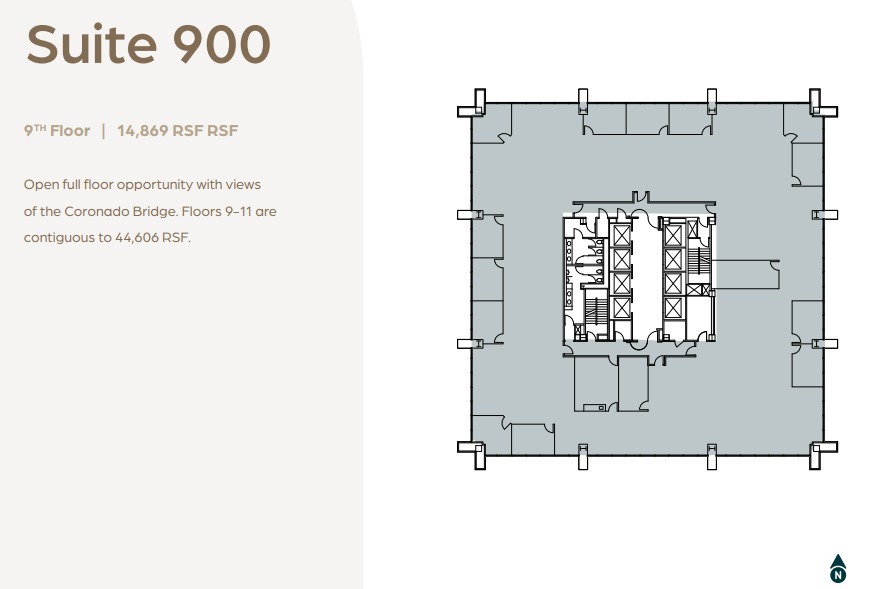 600 B St, San Diego, CA en alquiler Plano de la planta- Imagen 1 de 1