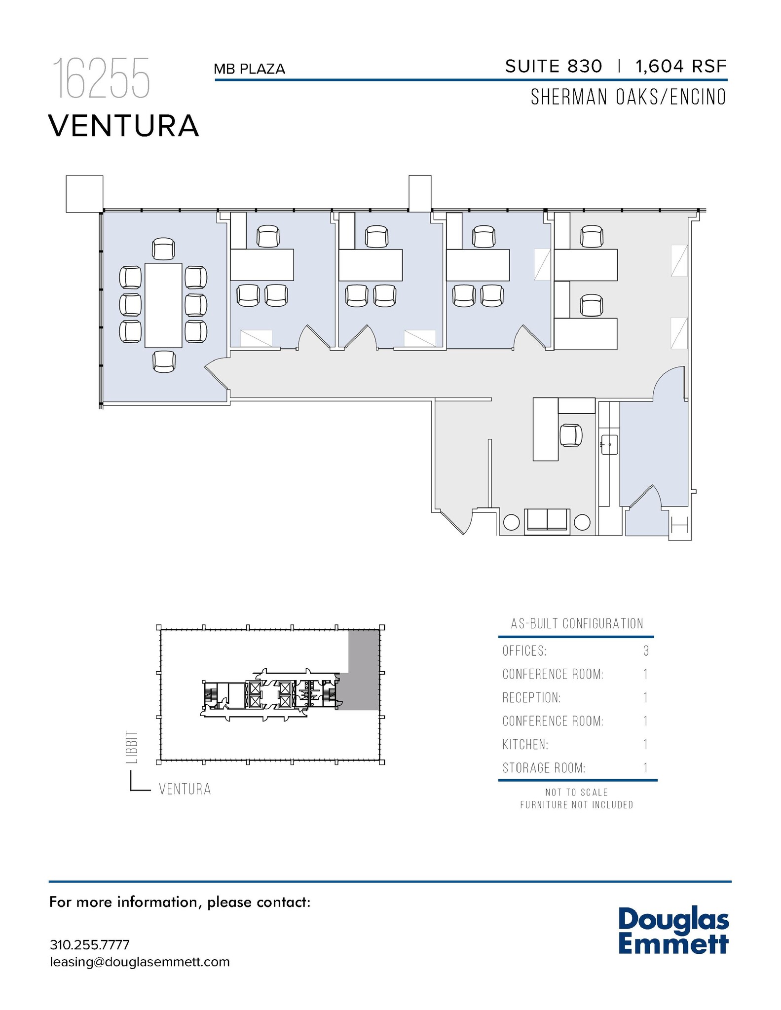 16255 Ventura Blvd, Encino, CA en alquiler Plano de la planta- Imagen 1 de 1