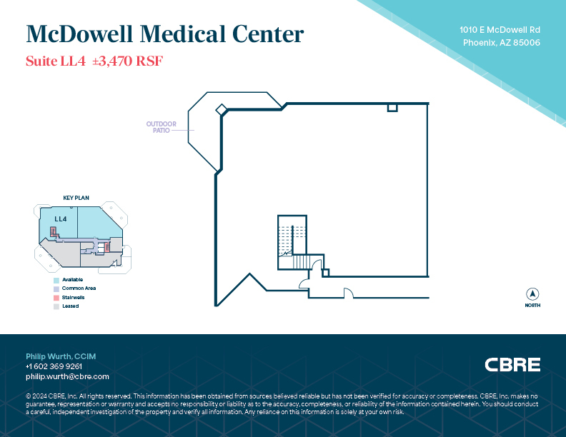 1010 E McDowell Rd, Phoenix, AZ en alquiler Plano de la planta- Imagen 1 de 1