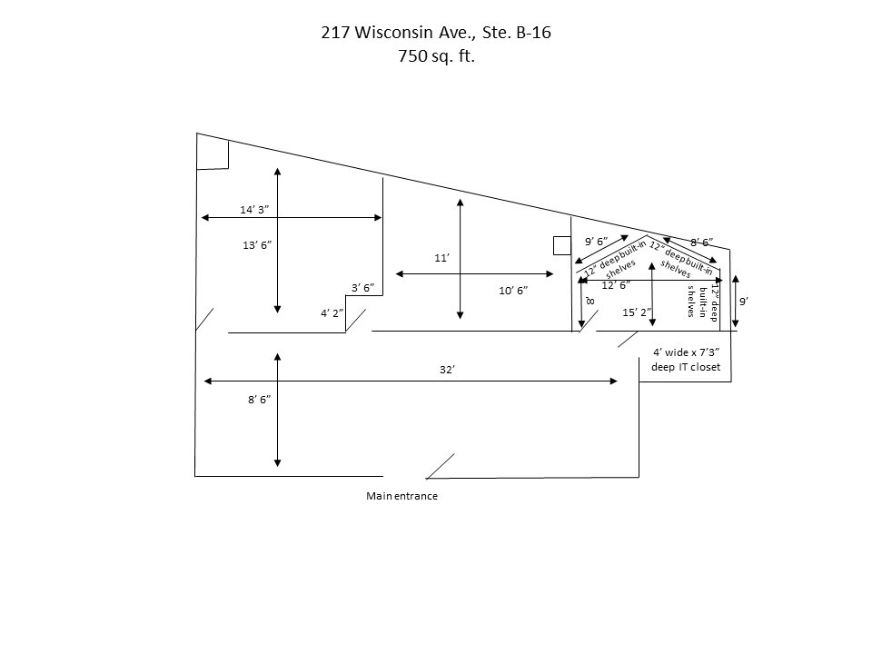 217 Wisconsin Ave, Waukesha, WI en alquiler Plano de la planta- Imagen 1 de 6