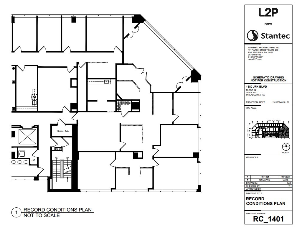 1880 John F Kennedy Blvd, Philadelphia, PA en alquiler Plano de la planta- Imagen 1 de 1