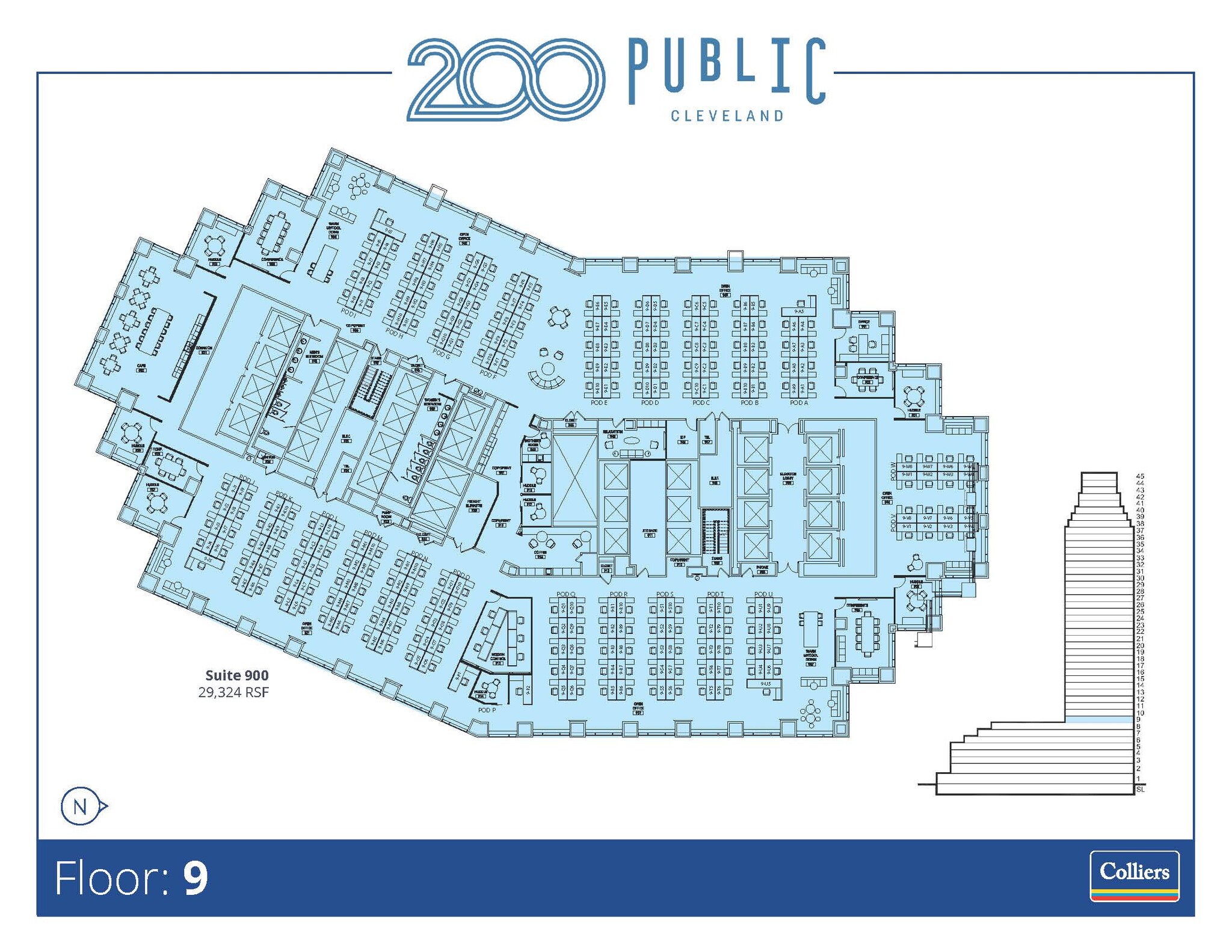 200 Public Sq, Cleveland, OH en alquiler Plano de la planta- Imagen 1 de 1