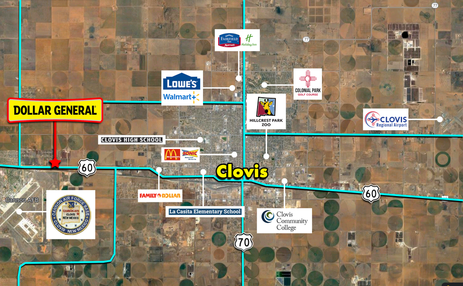 1604 US 60 #84 Hwy, Clovis, NM en venta - Vista aérea - Imagen 3 de 7