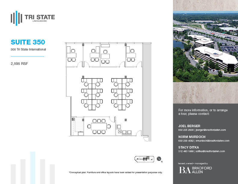 300 Tri State International, Lincolnshire, IL en alquiler Plano de la planta- Imagen 1 de 12