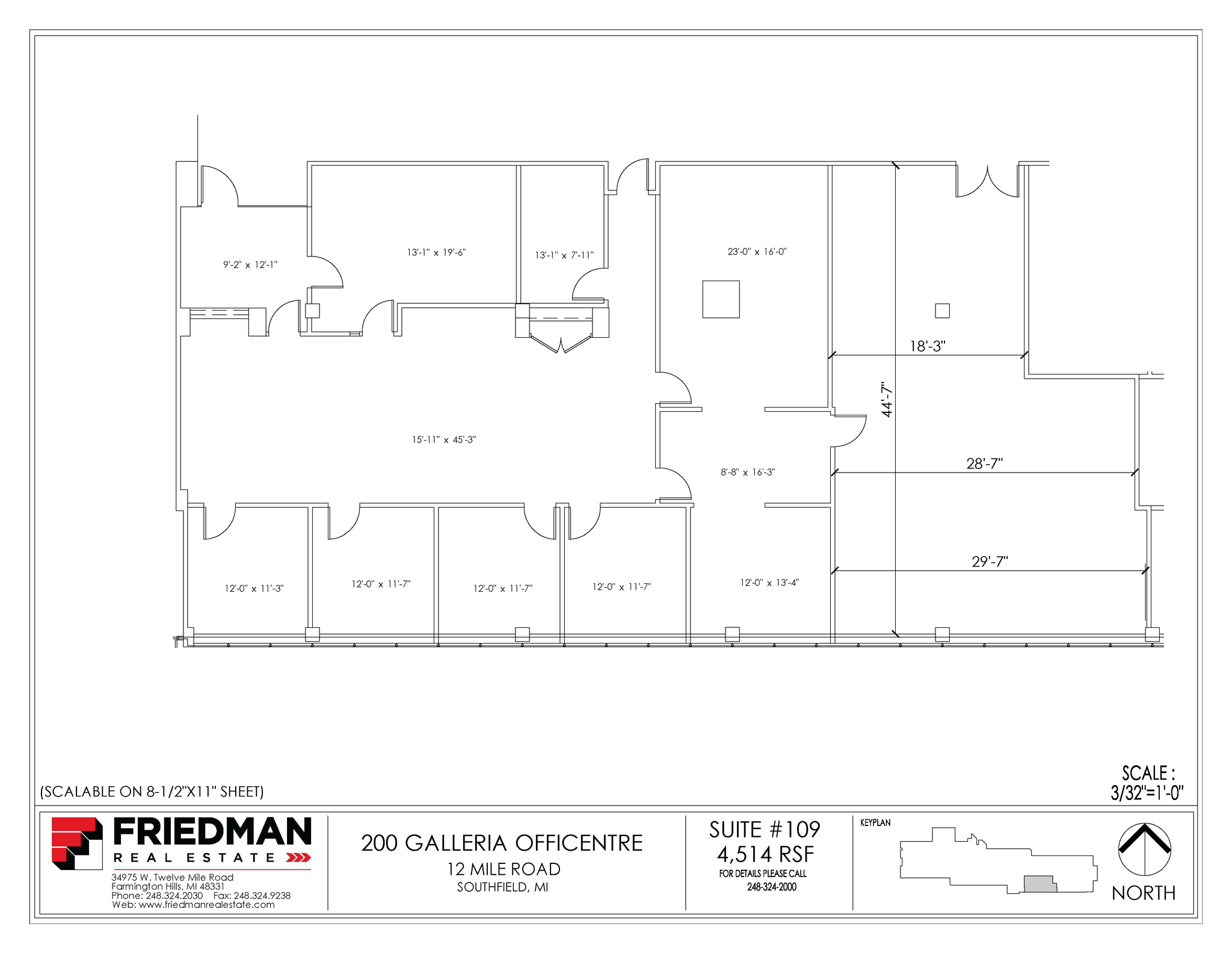 200 Galleria Officentre, Southfield, MI en venta Plano de la planta- Imagen 1 de 2