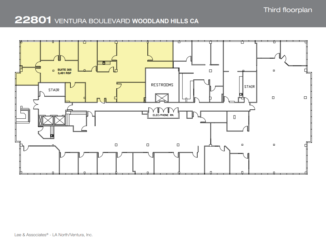 22801 Ventura Blvd, Woodland Hills, CA en alquiler Plano de la planta- Imagen 1 de 1