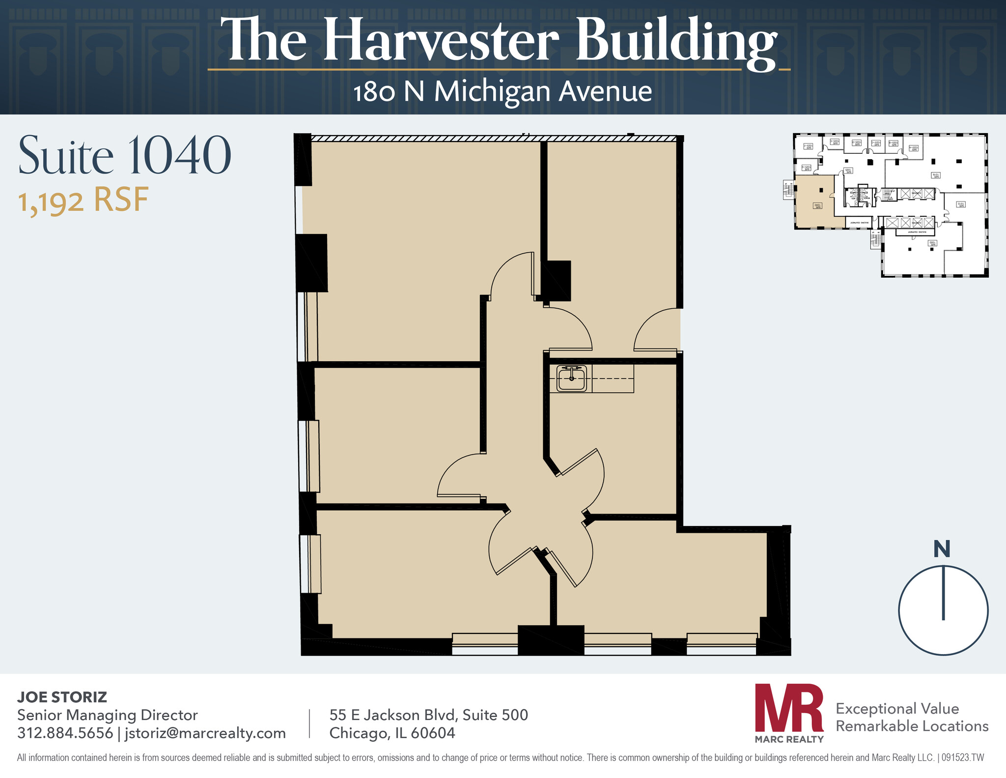 180 N Michigan Ave, Chicago, IL en alquiler Plano de la planta- Imagen 1 de 6