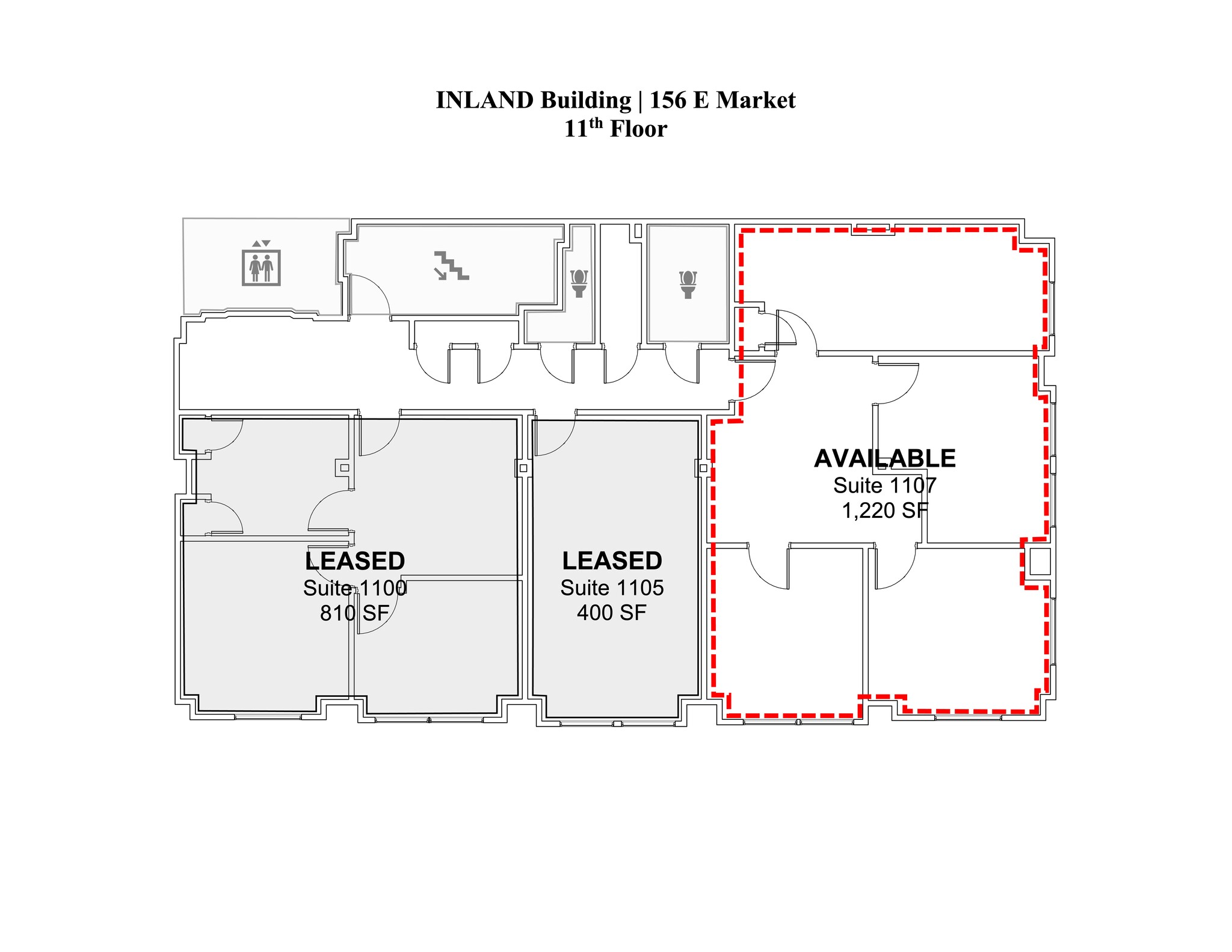 156-160 E Market St, Indianapolis, IN en alquiler Plano del sitio- Imagen 1 de 2